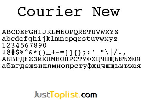 Courier New font